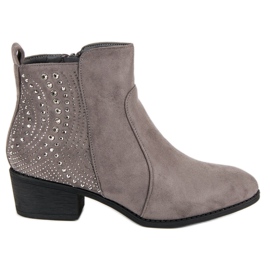 Nio Nio Stivaletti Grigi Con Cristalli grigio