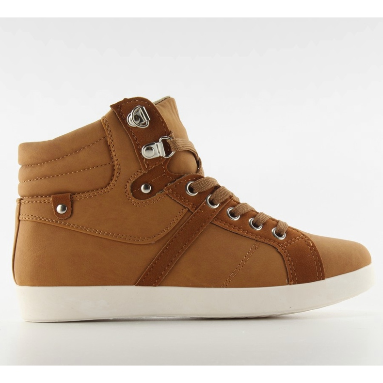 Sneakers suola solida B2013-2 cammello II-GAT marrone