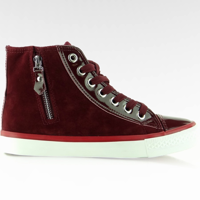 Sneaker in velluto di BKA-88 Wine Red II-GAT rosso