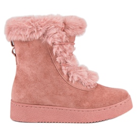 Stivali invernali caldi rosa
