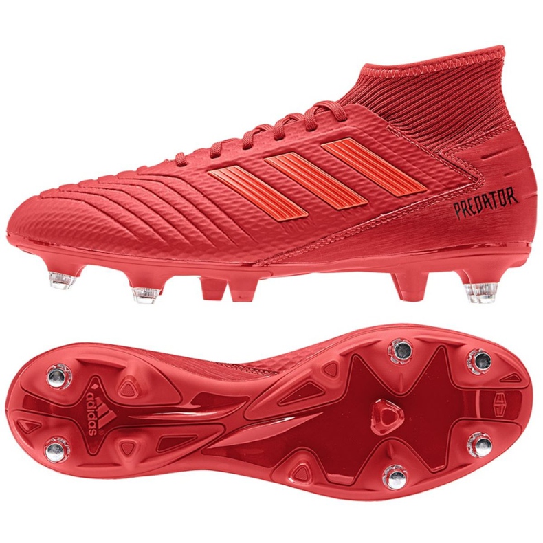 Scarpe da calcio Adidas Predator 19.3 Sg M D97958 rosso rosso