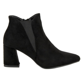 Belle Women Stivaletti in camoscio sul post nero