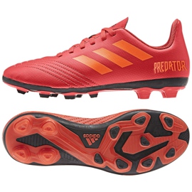 Scarpe da calcio Adidas Predator 19.4 FxG Jr CM8541 multicolore rosso
