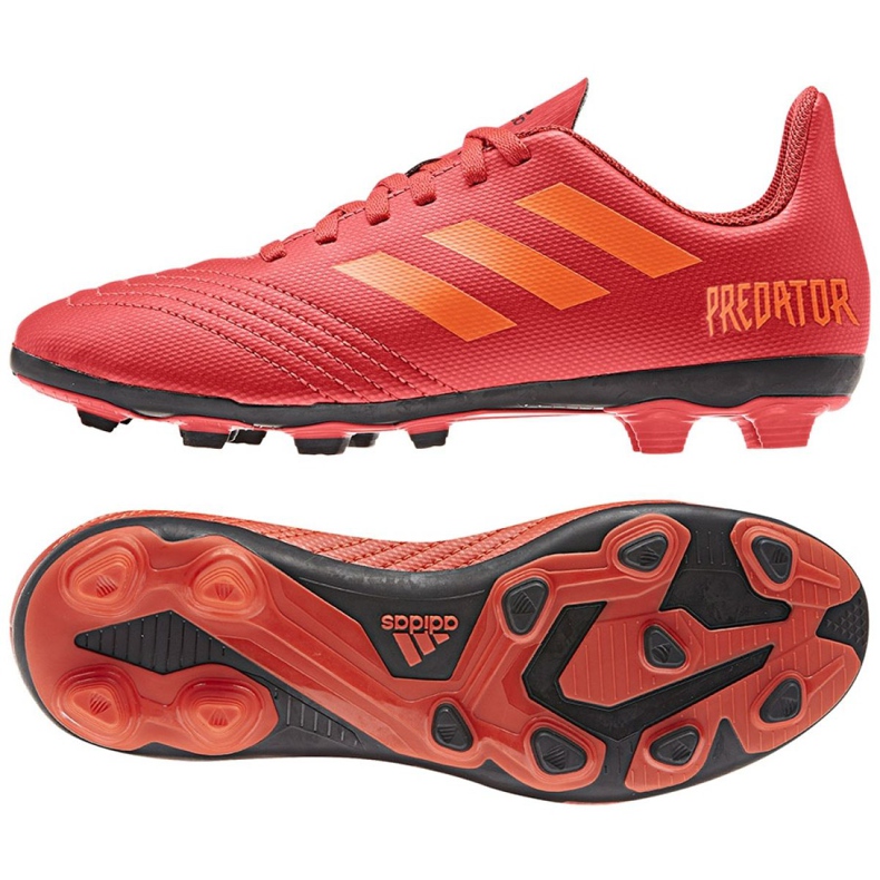 Scarpe da calcio Adidas Predator 19.4 FxG Jr CM8541 multicolore rosso
