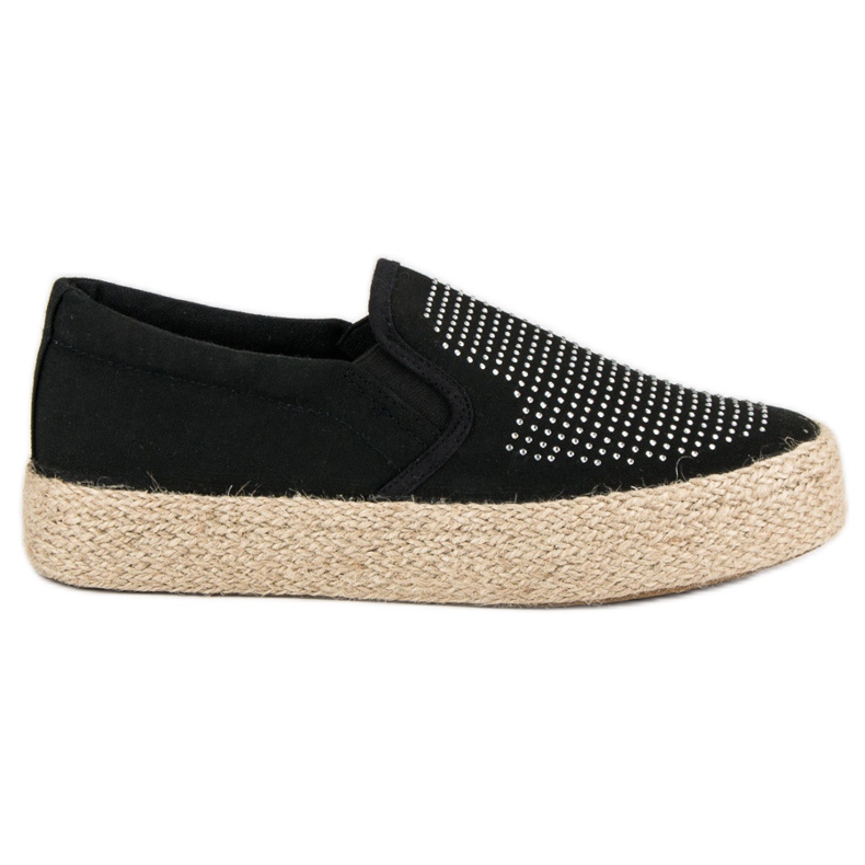 J. Star Slipon Con Cristalli nero