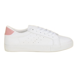 Scarpe sportive bianche bianco rosa