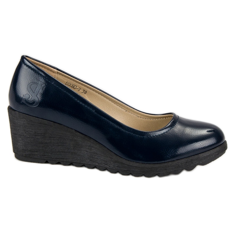 J. Star Décolleté laccate blu navy
