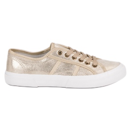 J. Star Sneakers con lacci giallo