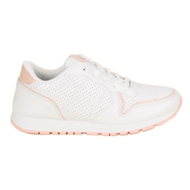 Scarpe sportive alla moda bianca rosa