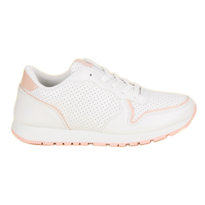 Scarpe sportive alla moda bianca rosa
