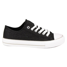 Scarpe da ginnastica glitterate nero