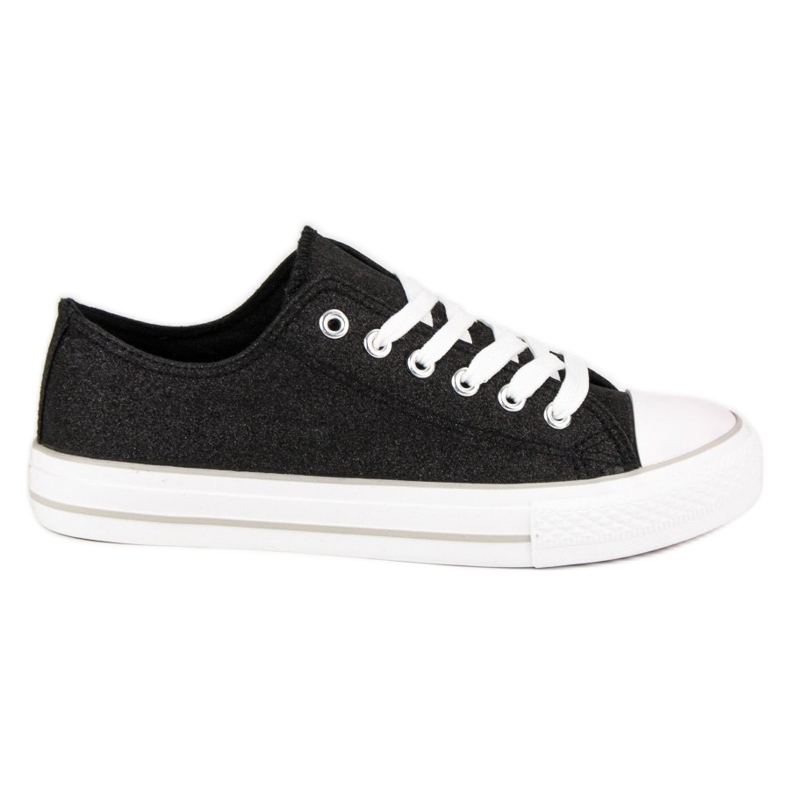 Scarpe da ginnastica glitterate nero