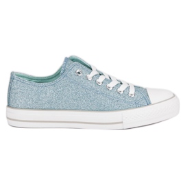 Scarpe da ginnastica glitterate blu