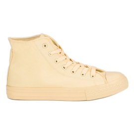 Scarpe da ginnastica alte giallo