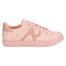 Scarpe sportive legate rosa