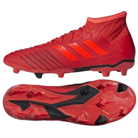 Scarpe da calcio Adidas Predator 19.2 Fg M D97940 multicolore rosso