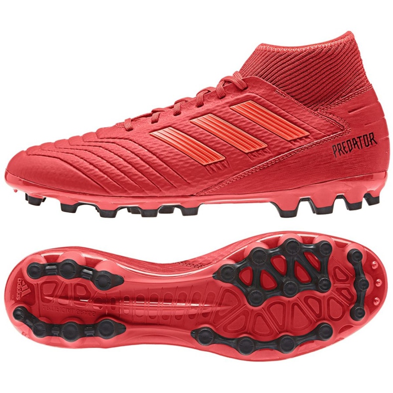 Scarpe da calcio Adidas Predator 19.3 Ag M D97944 rosso rosso