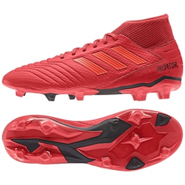 Scarpe da calcio Adidas Predator 19.3 Fg M BB9334 multicolore rosso