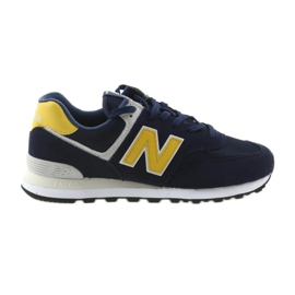 New Balance ML574SMB PIGMENTO CON OTTONE giallo blu navy