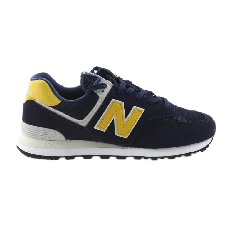 New Balance ML574SMB PIGMENTO CON OTTONE giallo blu navy