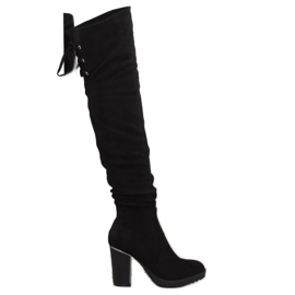 Stivali neri con tacco alto 1137-GG Black nero
