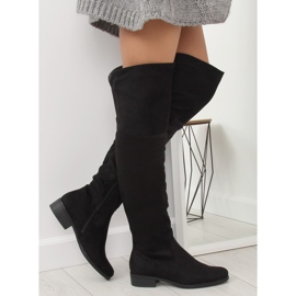 Stivali da moschettiere neri 7535-PG Nero