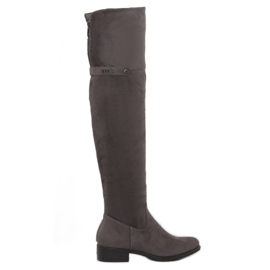 Stivali grigi moschettiere 7531-PG Grigio