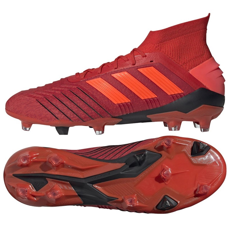 Scarpe da calcio Adidas Predator 19.1 Fg M BC0552 multicolore rosso