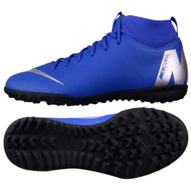 Nike Mercurial SuperflyX 6 Academy Gs Tf Jr AH7344-400 scarpe da calcio blu blu