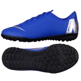 Nike Mercurial VaporX 12 Academy Gs Tf Jr AH7342-400 scarpe da calcio blu blu