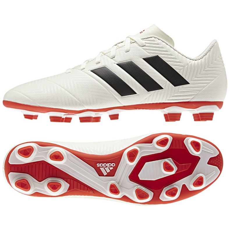 Scarpe da calcio Adidas Nemeziz 18.4 FxG M D97992 multicolore bianca