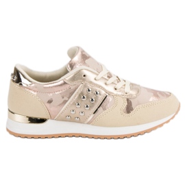 Scarpe sportive alla moda giallo rosa