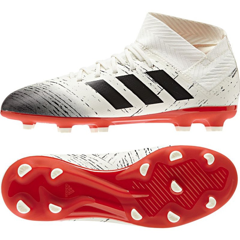 Scarpe da calcio Adidas Nemeziz 18.3 FG Jr CM8508 bianca