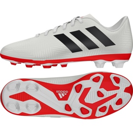 Scarpe da calcio Adidas Nemeziz 18.4 FxG Jr CM8510 multicolore bianca