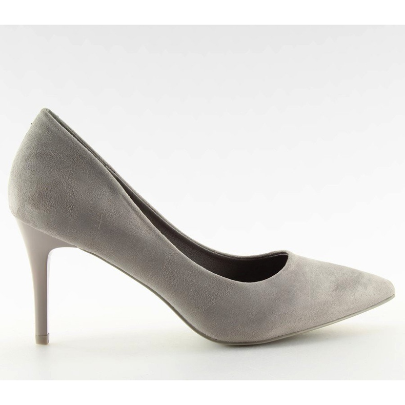 Comode décolleté grigie su spilla grigia LE012P Grey grigio