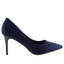 Comode décolleté su tacco blu navy LE012P Navy