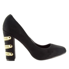 Décolleté con tacco largo nero DD59P Nero