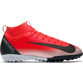Scarpa da calcio Nike Mercurial Superfly X 6 Academy Gs CR7 Tf Jr AJ3112-600 rosso rosso