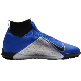 Nike Phantom Vsn Academy Df Tf Jr AO3292-400 scarpe da calcio blu blu