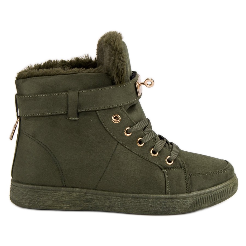 Sneakers alte in camoscio verde