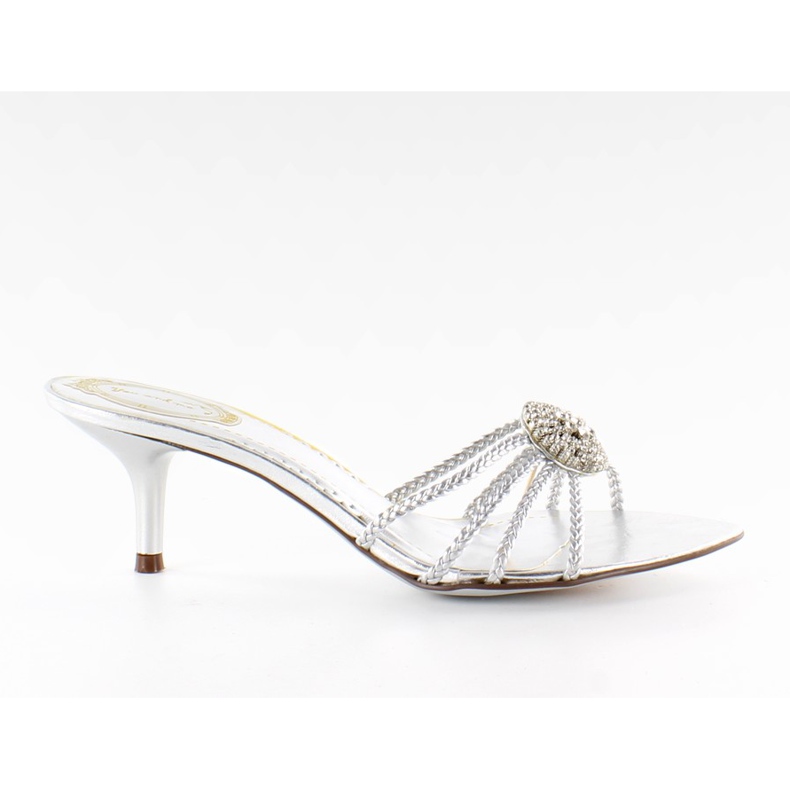 Eleganti pantofole 39225-1 argento grigio