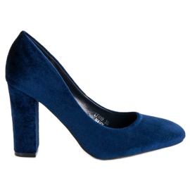 Seastar Décolleté in velluto blu navy