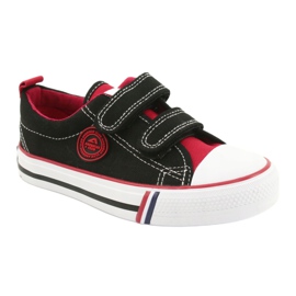 American Children's American Club LH62 Sneaker nere con velcro nero