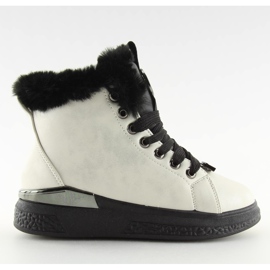 Sneakers nere isolate F506 bianche bianca
