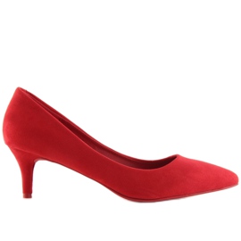 Décolleté con tacco basso rosso 66-69 Rosso