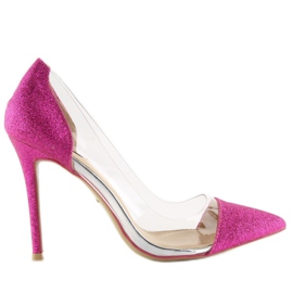 Glitter tacco alto fucsia 5133 Fushia rosa