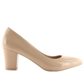 Scarpe con tacco largo beige B-58 Beige