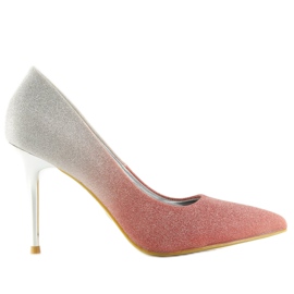 Tacchi iridescenti rosa-grigio ombre LE053P Pink