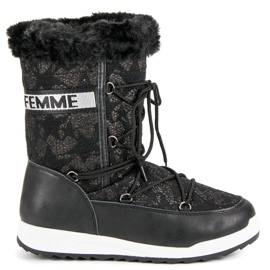 Stivali da neve alti nero