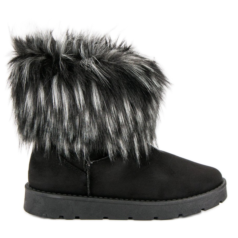 Mukluki nero con pelliccia